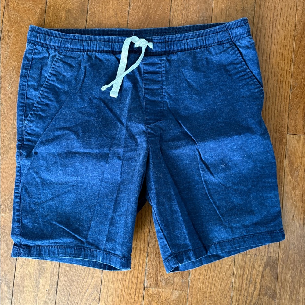 Men’s Pull-On Blue Cotton Dock Shorts